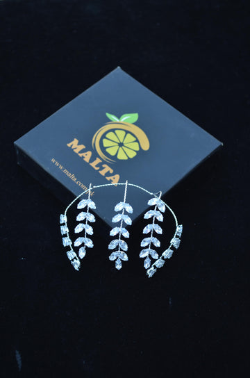 Silver Adjustable Palm Rings for Women - Cubic Zirconia Open Hand Palm Bracelet Ring